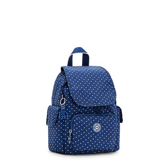 Kipling City Pack Mini Printed Ryggsäck Blå | SE 1719XY